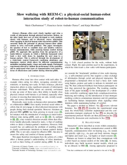 Dancing with REEM-C: A robot-to-human physical-social communication study