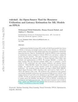 rule4ml: An Open-Source Tool for Resource Utilization and Latency
  Estimation for ML Models on FPGA