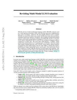 Revisiting Multi-Modal LLM Evaluation
