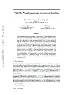 VACoDe: Visual Augmented Contrastive Decoding