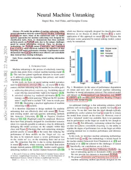 Neural Machine Unranking