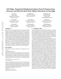 AyE-Edge: Automated Deployment Space Search Empowering Accuracy yet
  Efficient Real-Time Object Detection on the Edge