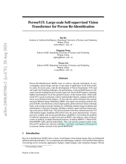 PersonViT: Large-scale Self-supervised Vision Transformer for Person
  Re-Identification