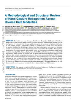 A Methodological and Structural Review of Hand Gesture Recognition
  Across Diverse Data Modalities