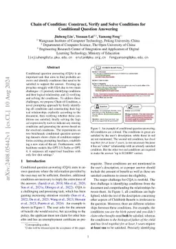 Chain of Condition: Construct, Verify and Solve Conditions for
  Conditional Question Answering