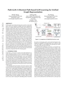 Path-LLM: A Shortest-Path-based LLM Learning for Unified Graph Representation