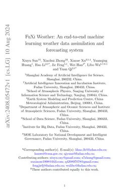 FuXi Weather: An end-to-end machine learning weather data assimilation
  and forecasting system