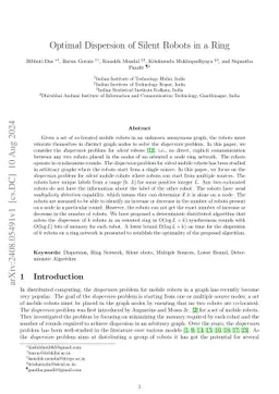 Optimal Dispersion of Silent Robots in a Ring