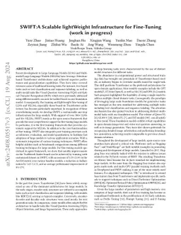 SWIFT:A Scalable lightWeight Infrastructure for Fine-Tuning