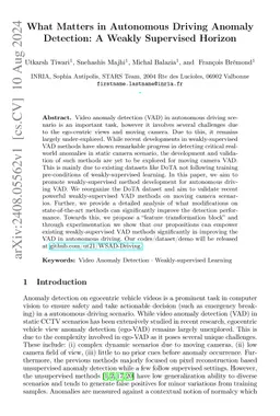 What Matters in Autonomous Driving Anomaly Detection: A Weakly
  Supervised Horizon