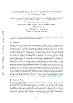 Mitigating Metropolitan Carbon Emissions with Dynamic Eco-driving at Scale
