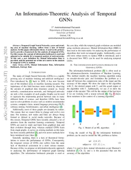 An Information-Theoretic Analysis of Temporal GNNs
