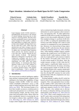 Eigen Attention: Attention in Low-Rank Space for KV Cache Compression