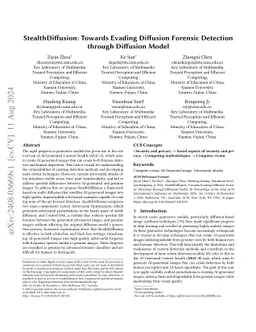 StealthDiffusion: Towards Evading Diffusion Forensic Detection through
  Diffusion Model
