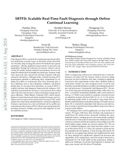 SRTFD: Scalable Real-Time Fault Diagnosis through Online Continual
  Learning
