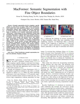 MacFormer: Semantic Segmentation with Fine Object Boundaries