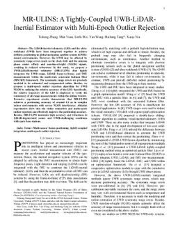 MR-ULINS: A Tightly-Coupled UWB-LiDAR-Inertial Estimator with Multi-Epoch Outlier Rejection