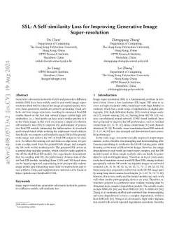 SSL: A Self-similarity Loss for Improving Generative Image
  Super-resolution
