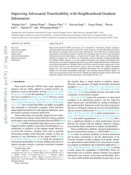 Improving Adversarial Transferability with Neighbourhood Gradient Information