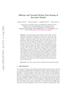 Efficient and Versatile Robust Fine-Tuning of Zero-shot Models
