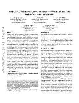 MTSCI: A Conditional Diffusion Model for Multivariate Time Series
  Consistent Imputation