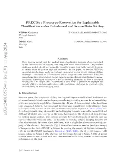 PRECISe : Prototype-Reservation for Explainable Classification under
  Imbalanced and Scarce-Data Settings