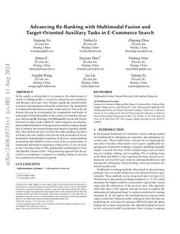 Advancing Re-Ranking with Multimodal Fusion and Target-Oriented
  Auxiliary Tasks in E-Commerce Search