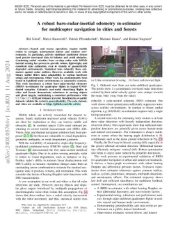 A robust baro-radar-inertial odometry m-estimator for multicopter
  navigation in cities and forests