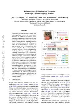 Reference-free Hallucination Detection for Large Vision-Language Models