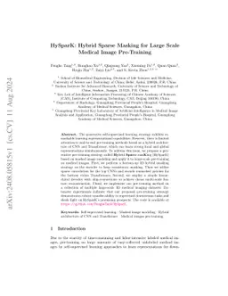 HySparK: Hybrid Sparse Masking for Large Scale Medical Image
  Pre-Training
