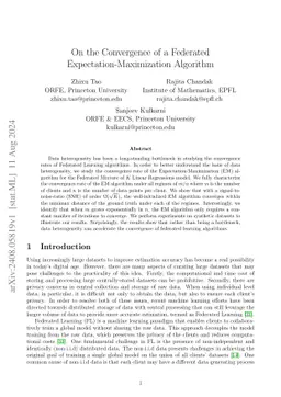 On the Convergence of a Federated Expectation-Maximization Algorithm