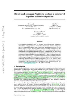 Divide-and-Conquer Predictive Coding: a structured Bayesian inference
  algorithm