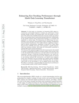 Enhancing Eye-Tracking Performance through Multi-Task Learning
  Transformer