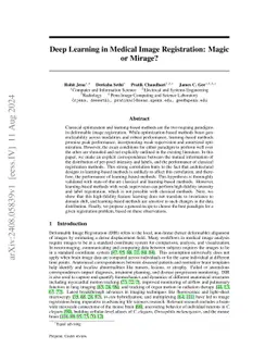 Deep Learning in Medical Image Registration: Magic or Mirage?