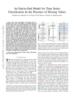 An End-to-End Model for Time Series Classification In the Presence of
  Missing Values