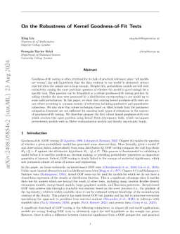 On the Robustness of Kernel Goodness-of-Fit Tests
