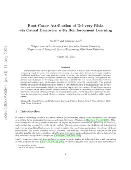 Root Cause Attribution of Delivery Risks via Causal Discovery with Reinforcement Learning