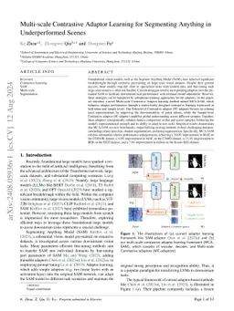 Multi-scale Contrastive Adaptor Learning for Segmenting Anything in
  Underperformed Scenes