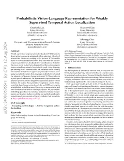 Probabilistic Vision-Language Representation for Weakly Supervised
  Temporal Action Localization