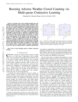 Boosting Adverse Weather Crowd Counting via Multi-queue Contrastive Learning