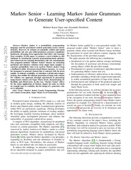 Markov Senior -- Learning Markov Junior Grammars to Generate
  User-specified Content