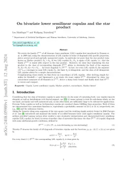 On bivariate lower semilinear copulas and the star product