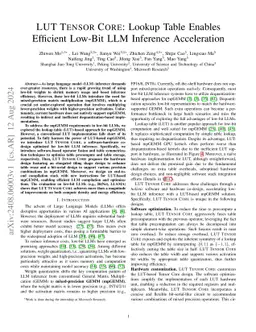 LUT Tensor Core: A Software-Hardware Co-Design for LUT-Based Low-Bit LLM Inference
