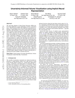 Uncertainty-Informed Volume Visualization using Implicit Neural
  Representation