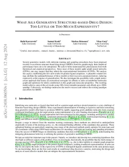 What Ails Generative Structure-based Drug Design: Expressivity is Too Little or Too Much?