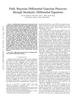 Fully Bayesian Differential Gaussian Processes through Stochastic Differential Equations