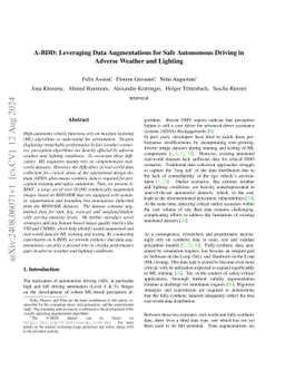 A-BDD: Leveraging Data Augmentations for Safe Autonomous Driving in
  Adverse Weather and Lighting