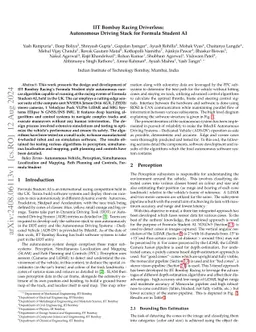 IIT Bombay Racing Driverless: Autonomous Driving Stack for Formula
  Student AI