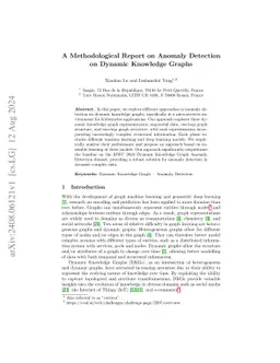 A Methodological Report on Anomaly Detection on Dynamic Knowledge Graphs