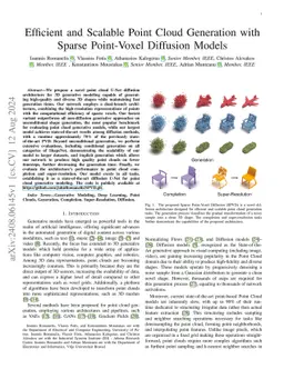 Efficient and Scalable Point Cloud Generation with Sparse Point-Voxel
  Diffusion Models